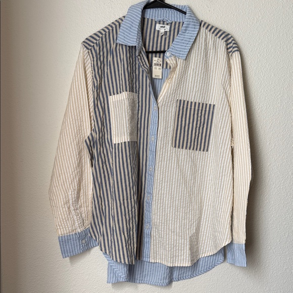 aerie Tops - Aerie Off Duty Seersucker Button Down